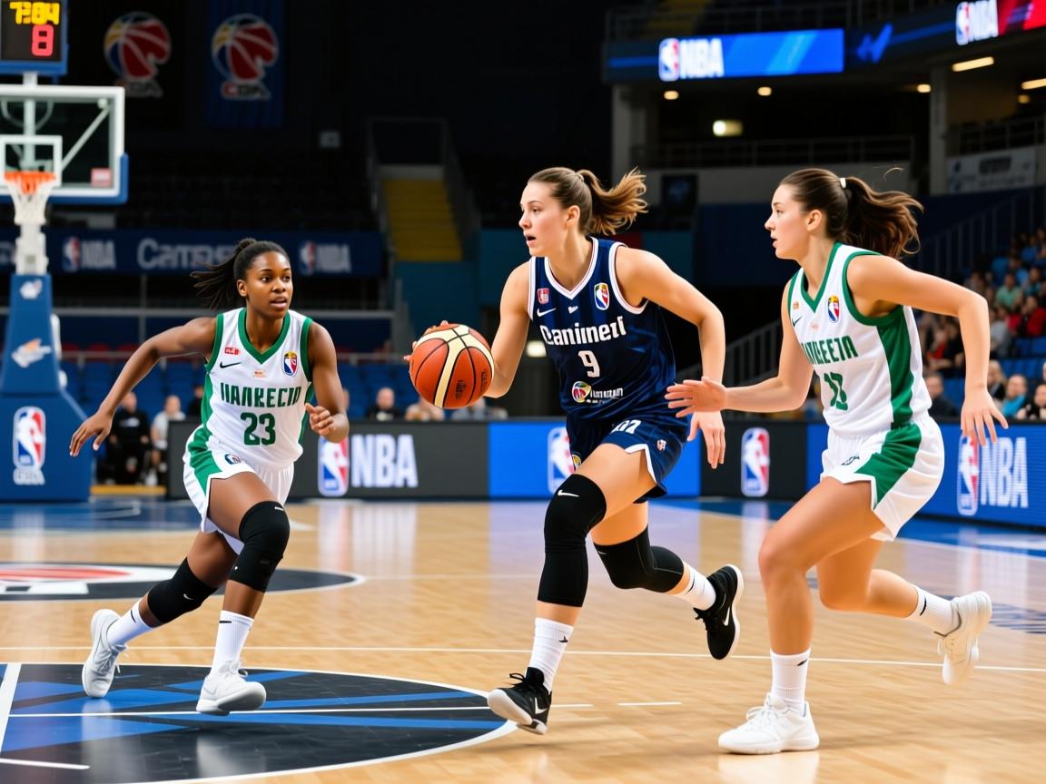 意乙女足比拼,球员努力拼搏